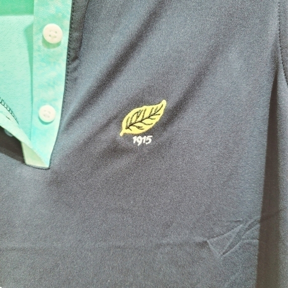 FOOTJOY SLEEVELESS JACQUARD BACK GOLF POLO SZ SMALL NAVY & AQUA - Picture 7 of 15